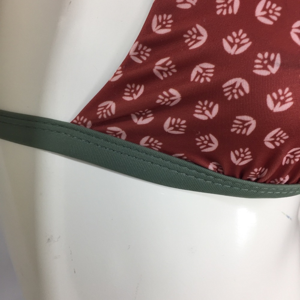 Leith Printed Triangle Bikini Top S - Picture 4 of 10
